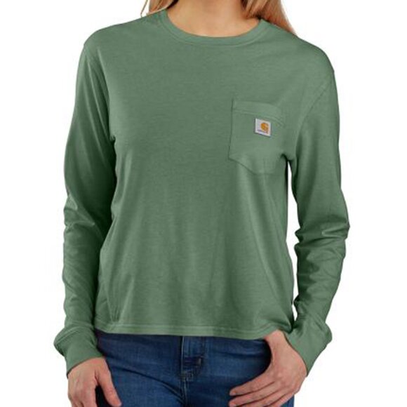 Carhartt green loose fit long-sleeve tee M 8-10 - Picture 6 of 6